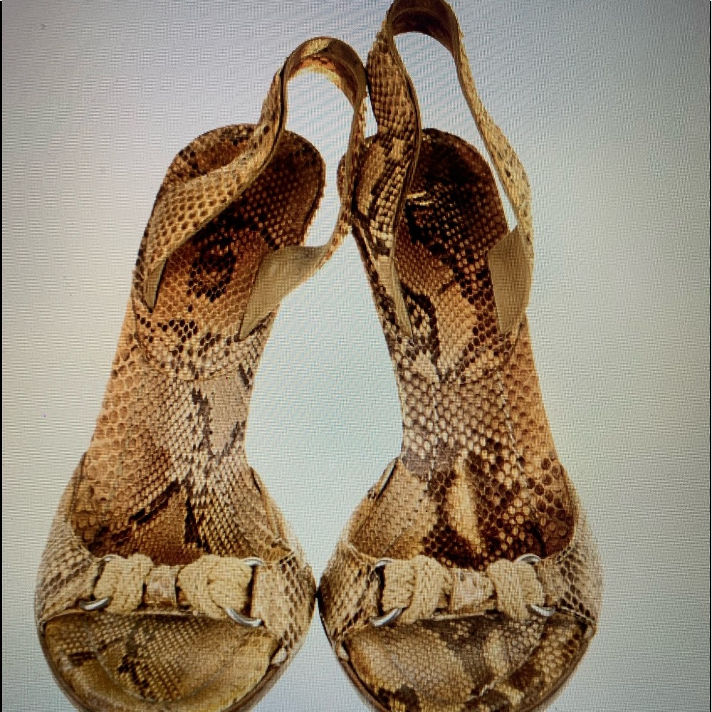 Authentic Prada leather animal print sandals!